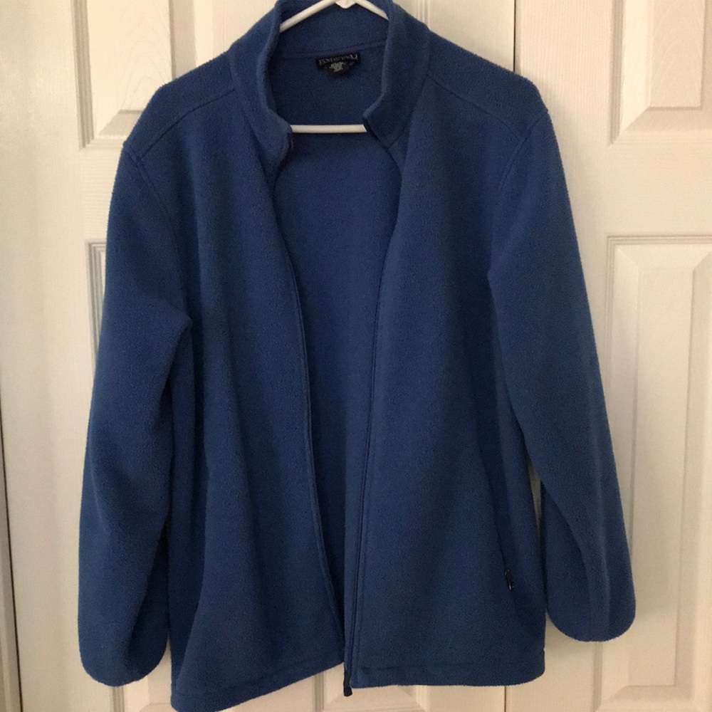Land’s End large Blue Fleece Zip-Up Jacket